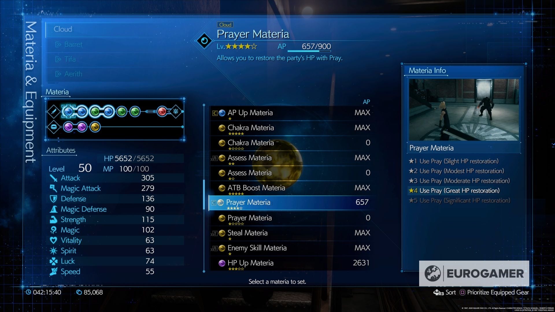 Final Fantasy 7 Remake best Materia guide Combos, Materia builds and